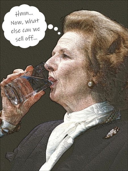 Thatcher Drinking Water Thinking cartoon small.jpg