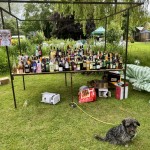 Smithy the dog by Tombola stall