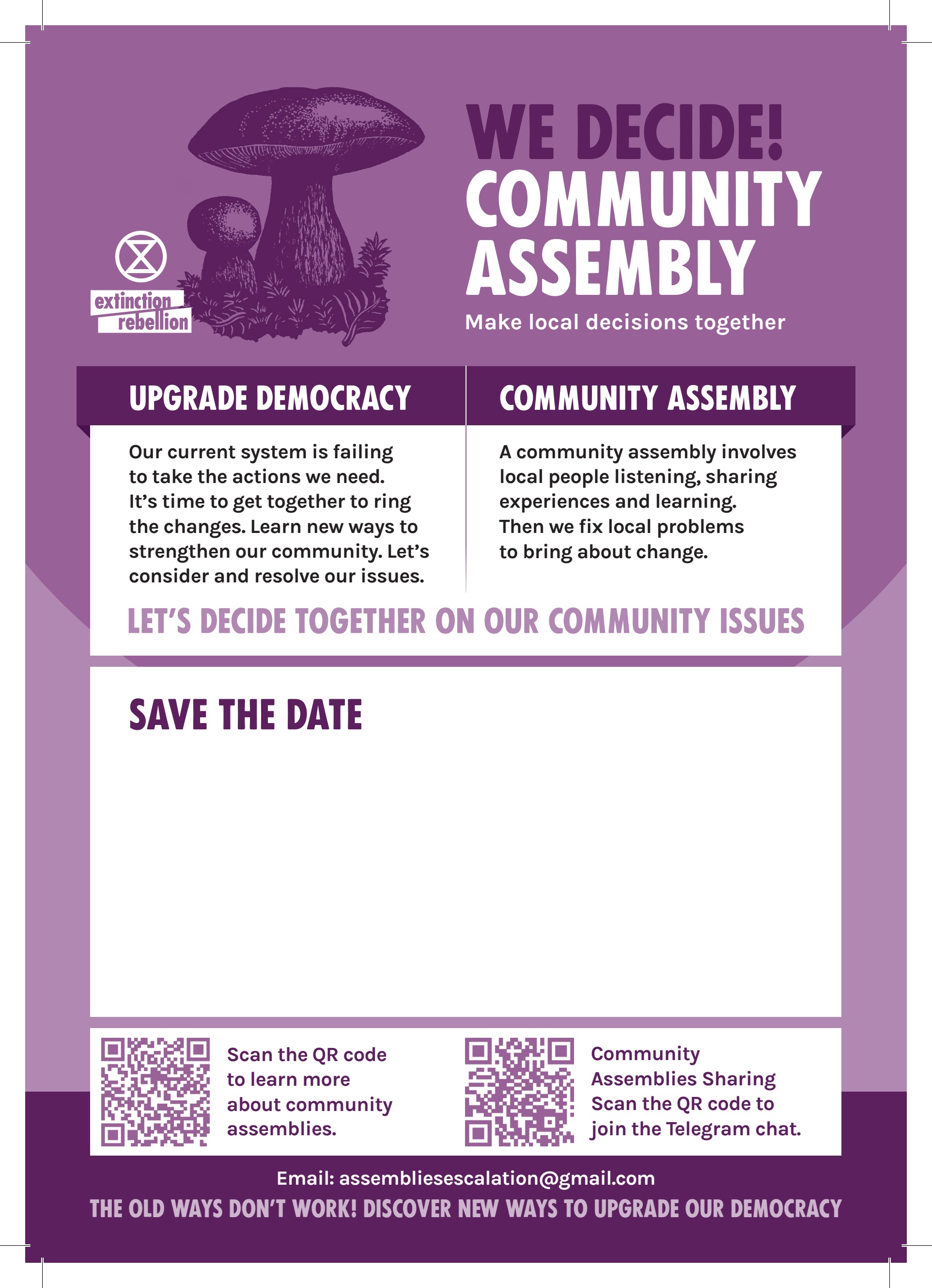 Community Assembly flyer (without text)