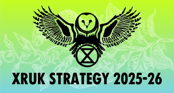 An owl holding an XR symbol with text saying xRUK Stragtegy 2025-26