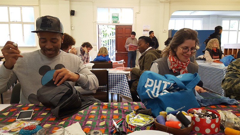 Photo: people at a repair cafe