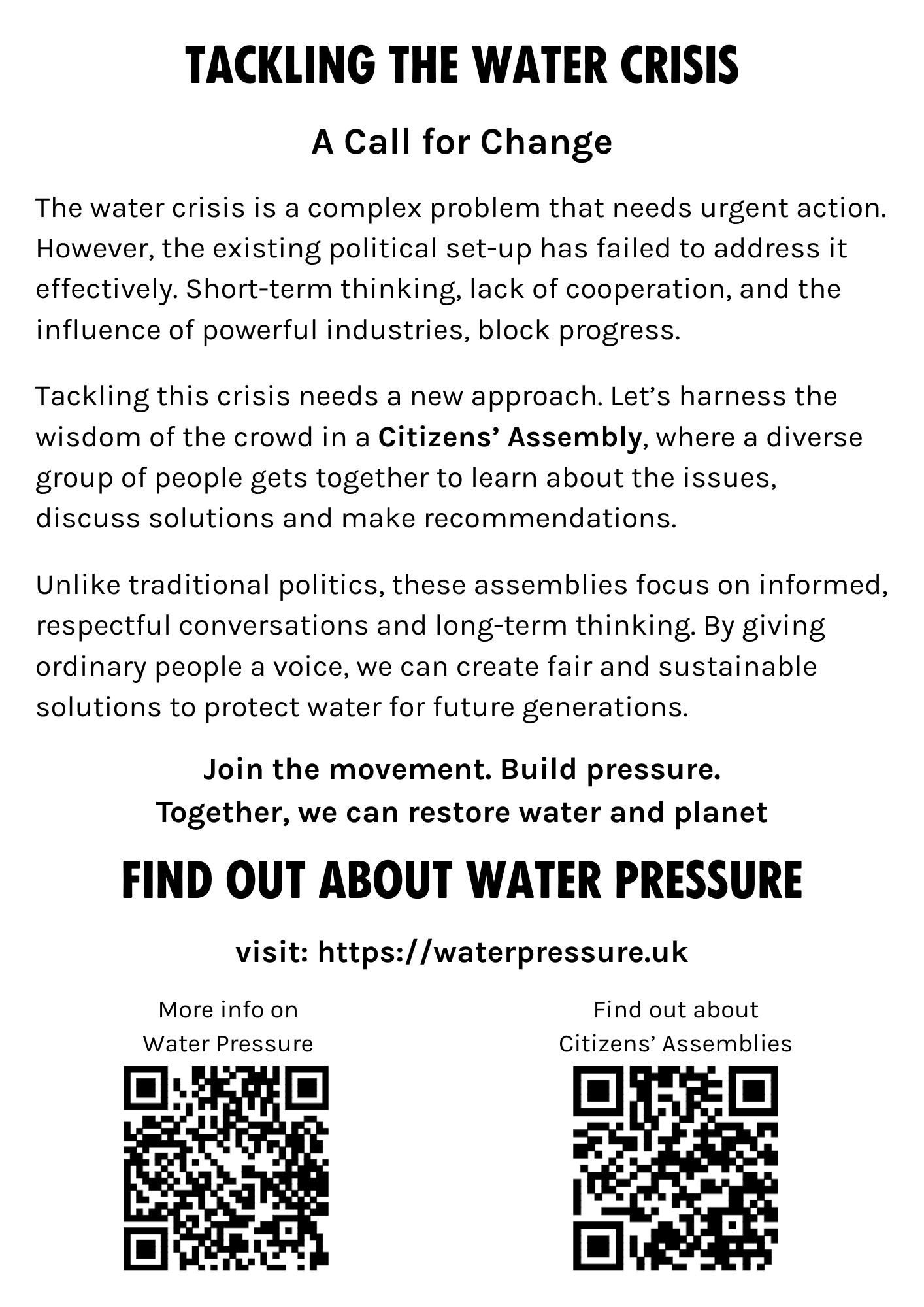 Water Pressure Flyer